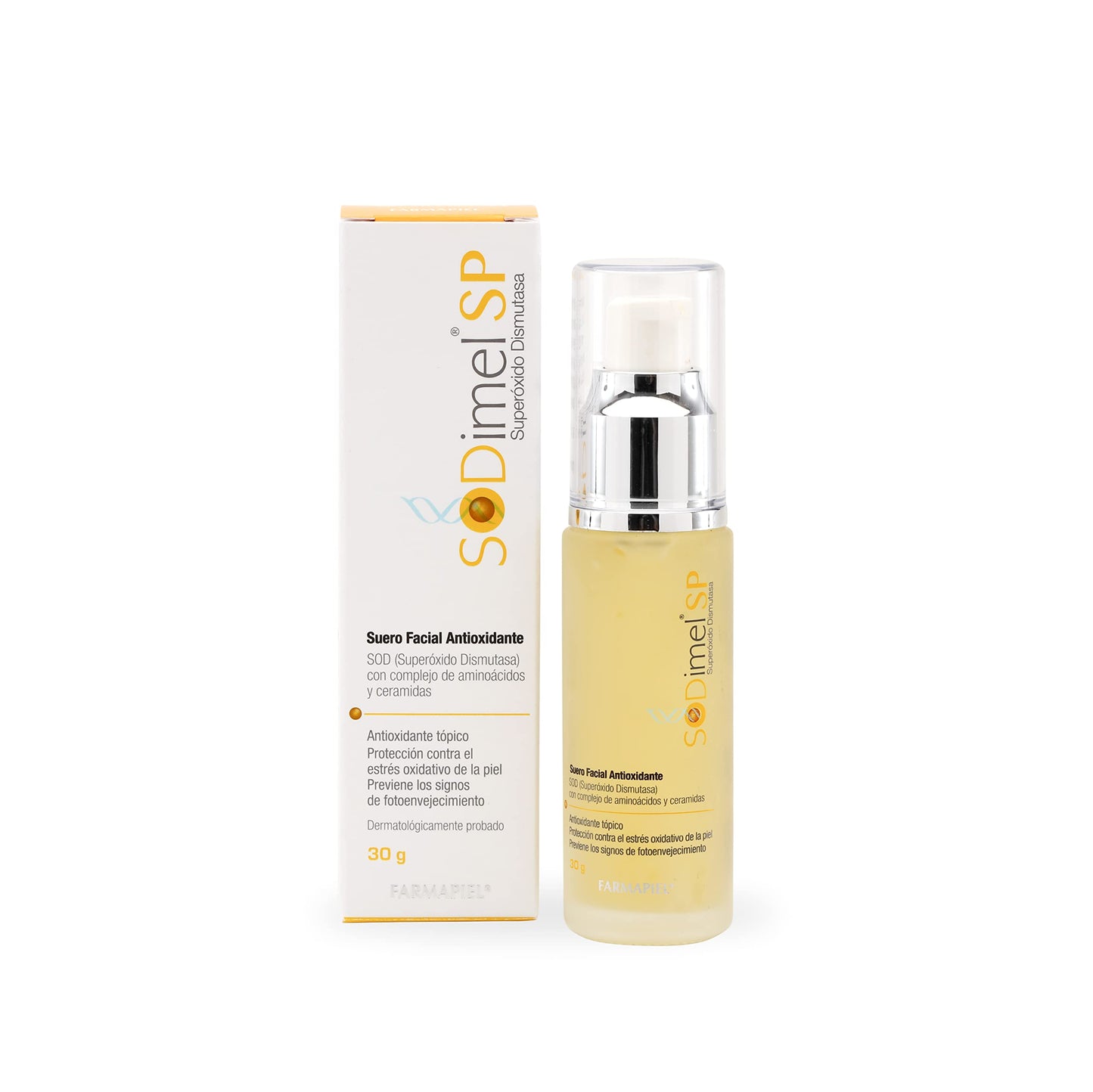 SODIMEL Suero Facial Antioxidante | Tratamiento Auxiliar para el Estrés de la Piel | Previene Daños Solares, Nutre e Hidrata la Piel | 30 gr