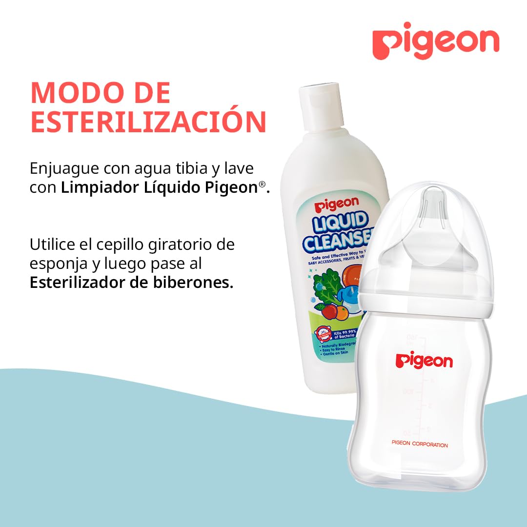Biberones PIGEON Mate Anticólicos Peristáltico Silicona SofTouch 160 ml Bebé
