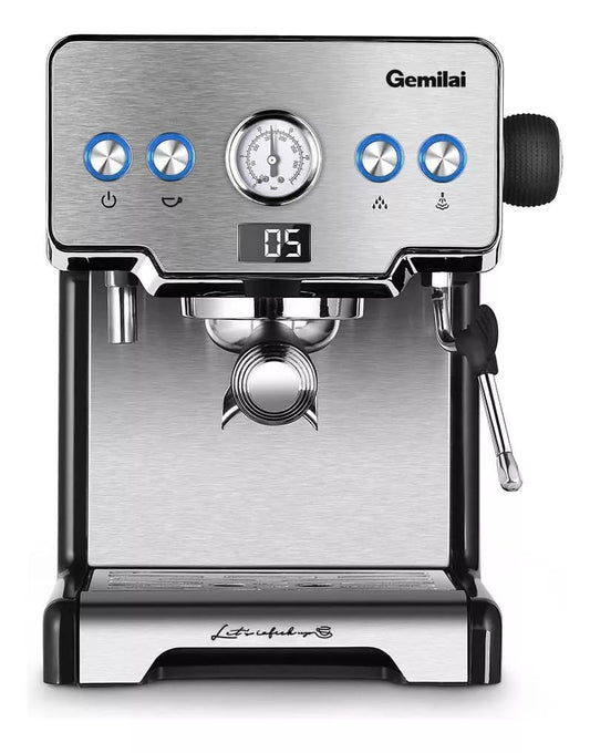 Gemilai Cafetera Espresso 15 Bar con Espumador de Leche, Máquina de Café Multifuncional con Control de Un Solo Toque y Sistema de Calentamiento Rápido, Ideal para Espresso, Capuchino y Más G3605