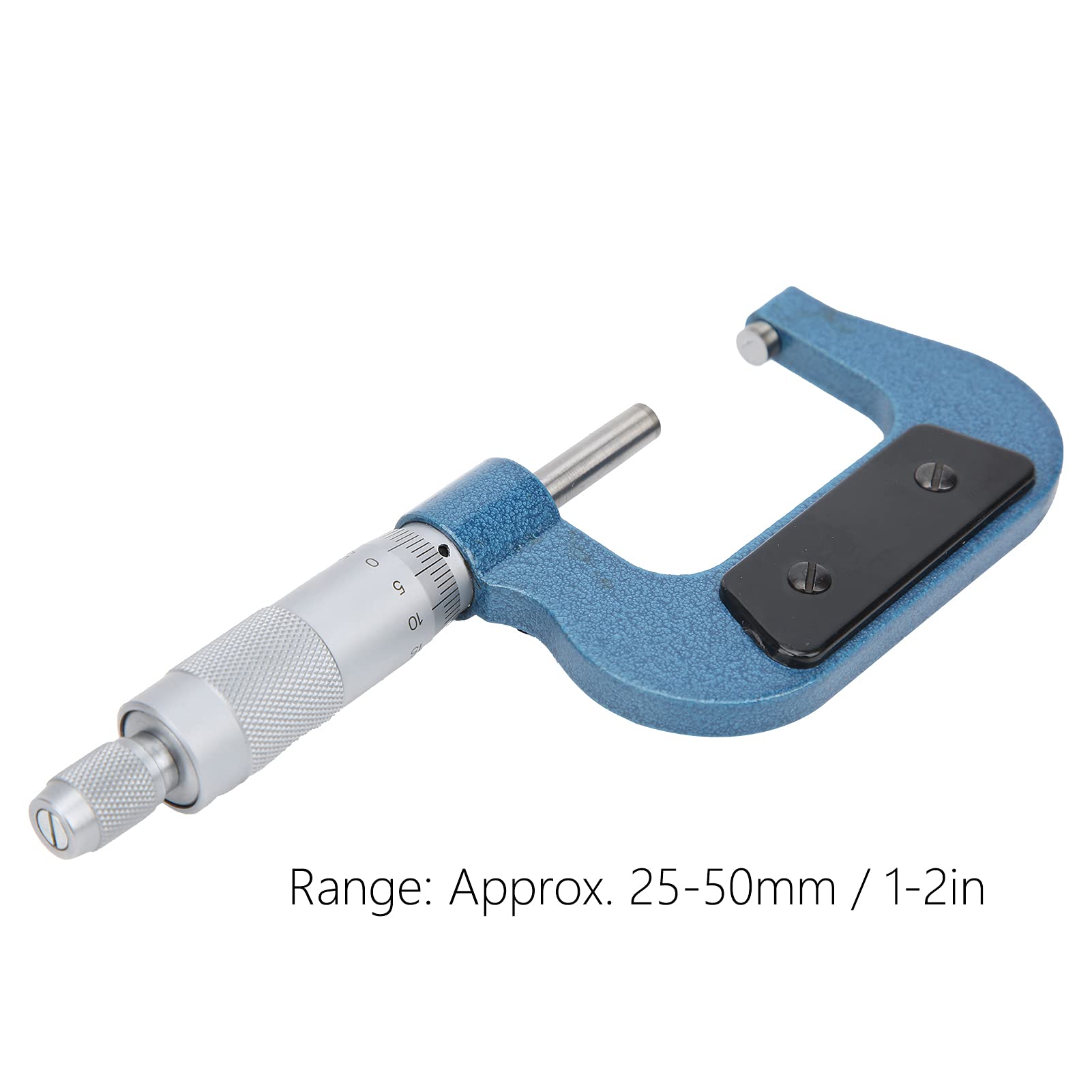 FTVOGUE Micrómetro 25-50 Mm / 1-2 Pulg., Calibradores de Medición Exteriores Micrómetro de Estructura Mecánica