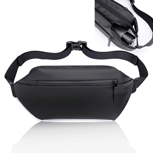 Cangurera para Hombre y Mujer, Cangurera Informal de Moda Deportiva para Viaje Correr Gimnasio, Riñonera de Gran Capacidad y Taza Independiente, Impermeable y Multifuncional
