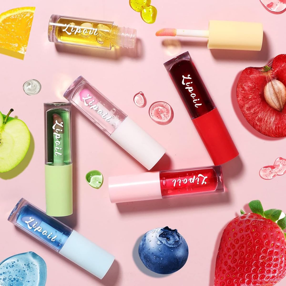 Universoenlínea.com | Paquete 30Pz de Bálsamos Labiales y Lip Gloss Hidratantes Diseños Sorpresa, Set Surtido Reparador para Labios Resecos, Brillo Suave y Portátil, Ideal para Regalo o Recuerdos, Uni