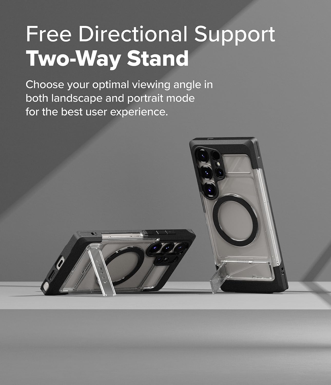 Funda Samsung Galaxy S25 Ultra Ringke UX Clear Magnética a Prueba de Golpes con Soporte Incorporado