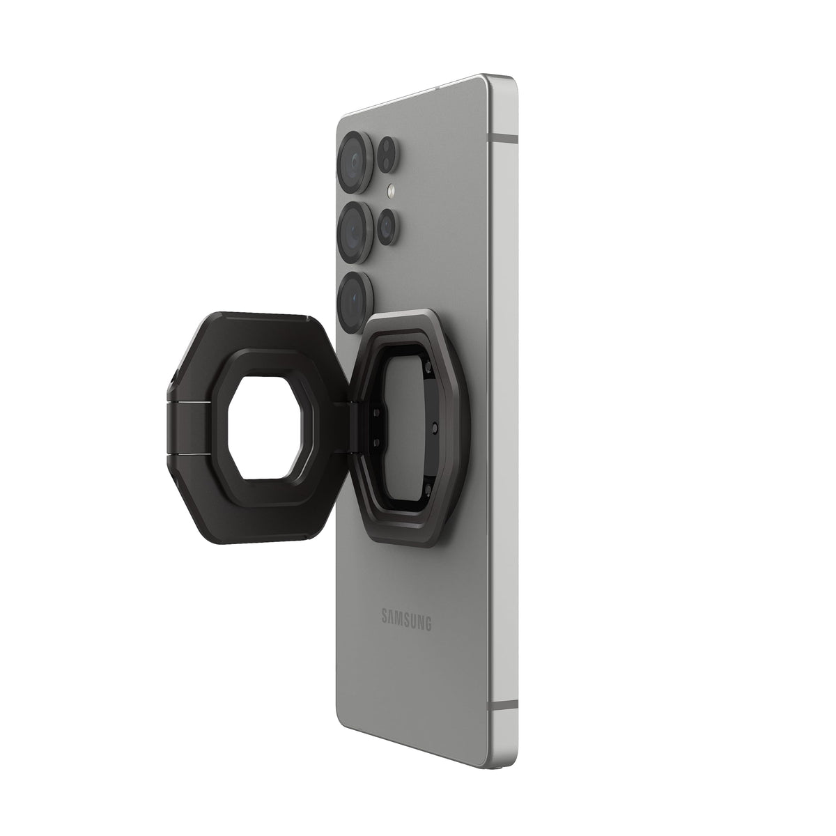 Soporte de Anillo Magnético Urban Armor Gear UAG Negro con Abrebotellas Incorporado y Rotación 360 Grados Compatible MagSafe