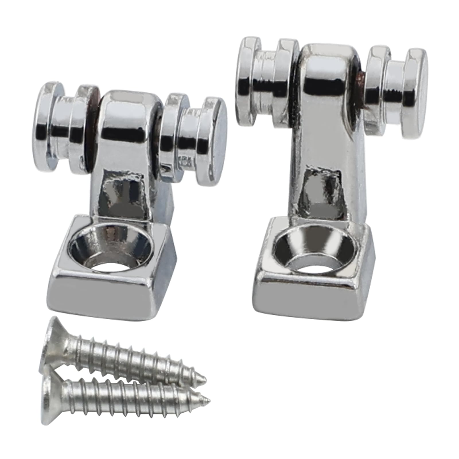 OVSAL 2 PCS Stainless Steel Roller String Retainer for Electric Guitar String Tree String Guide Roller String Trees for Tele Telecaster Start Electric Guitar String Parts Chrome