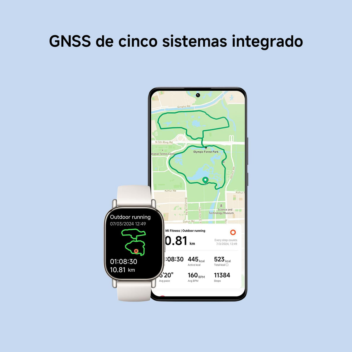 Reloj Inteligente Xiaomi Redmi Oro con GPS para iOS y Android 5ATM