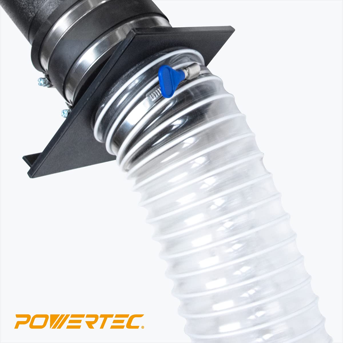 Manguera Flexible PVC POWERTEC Transparente Resistente 2-1/2 Pulgadas x 10 Pies