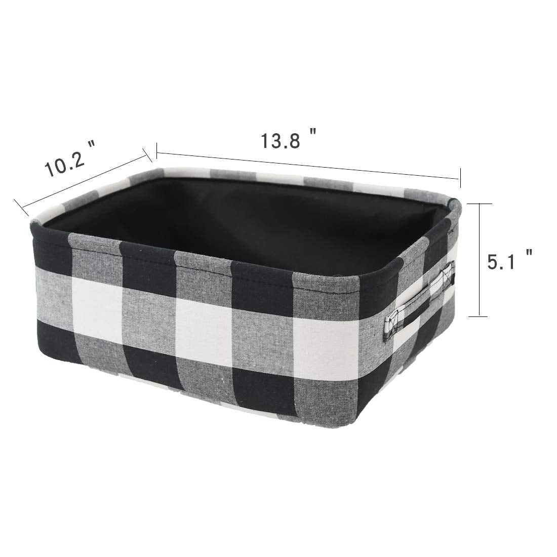 INough - Cestas de Navidad vacías para regalos de Navidad, cesta de regalo baja, bolsas plegables de regalo de Navidad, cubos de almacenamiento de juguetes a cuadros para niños, bebé, oficina