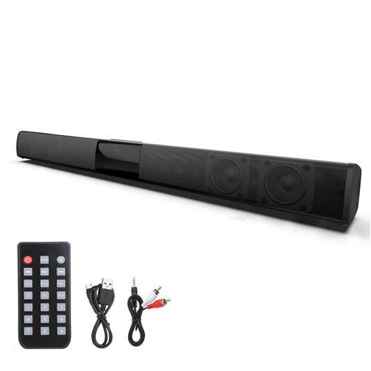 Ciglow Barra de Sonido de TV, Barra de Sonido Bluetooth Soporte de Altavoz inalámbrico Recargable Tarjeta TF Radio FM Altavoz inalámbrico de Sonido Envolvente para Cine en casa con Sonido Grave