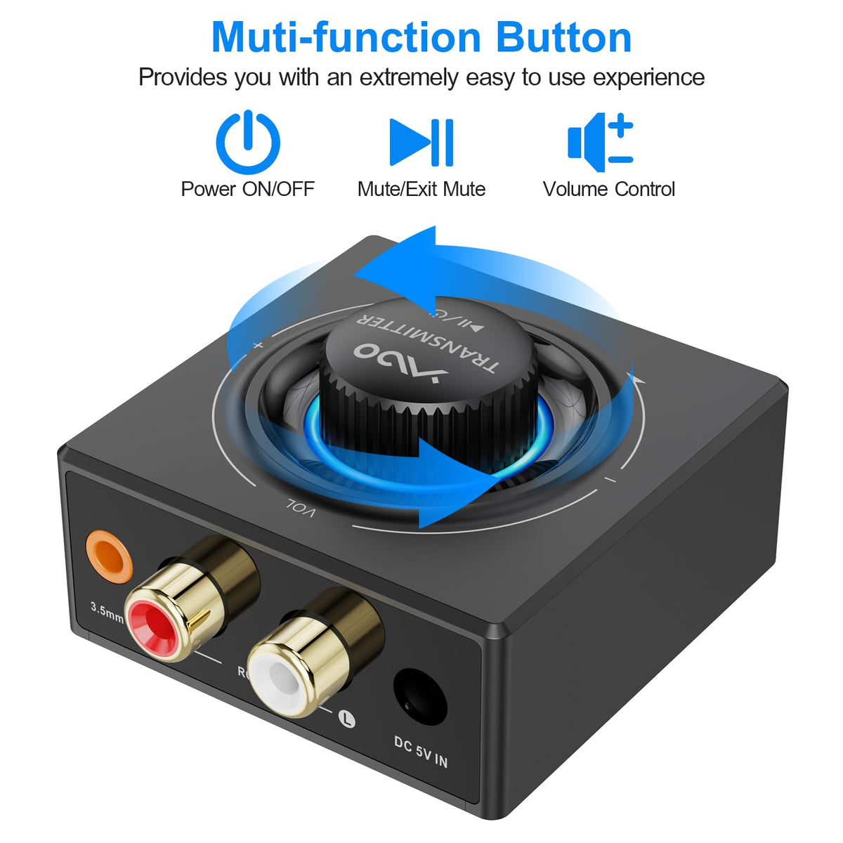 Adaptador de Audio Bluetooth YMOO B07Set 5.3