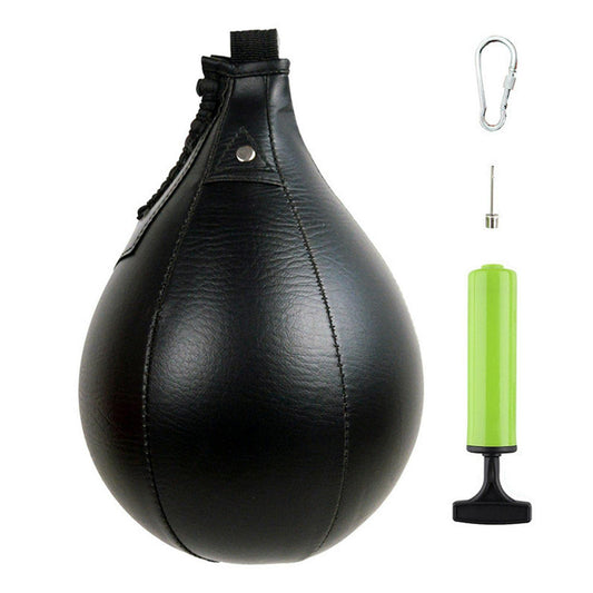Saco De Boxeo Speedball Portátil De Cuero Sintético Negro para Gimnasio En Casa