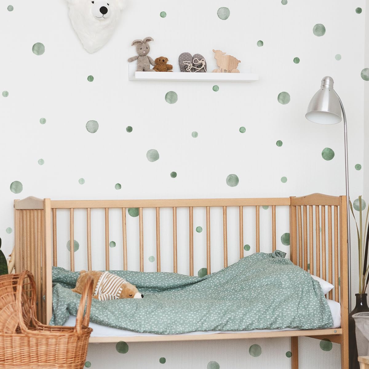 HJKlove 330 Calcomanías De Pared Con Puntos De Acuarela, Pegatinas De Pared De Lunares Bohemios Con Arcoíris Para Habitación De Niños, Decoración Multicolor