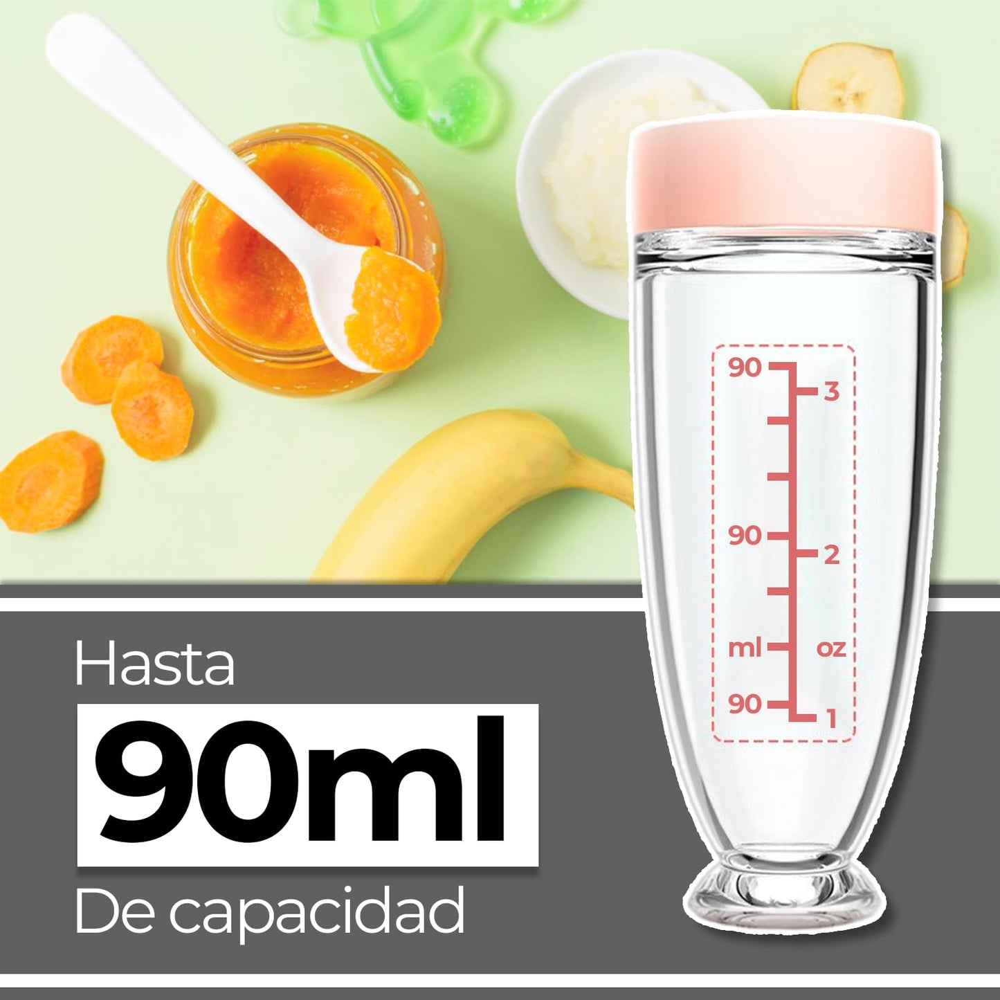 Cuchara Alimentadora para Bebés Dispensador de papillas de Silicona Flexible con Ventosa Libre BPA 90ml (Amarillo)