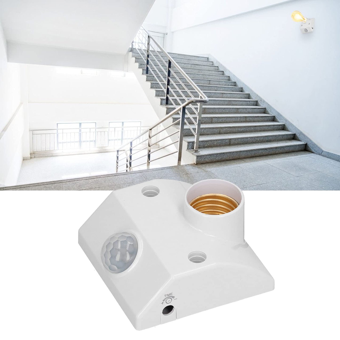 Portalámparas con Sensor Soraz Blanco Apagado Automático para Baños y Más