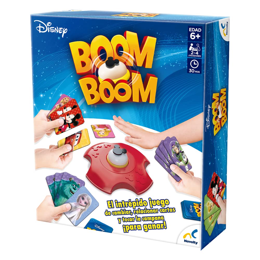 Juego de Mesa Novelty Corp Disney Boom Boom Diversión para Niños Mejora Reflejos Calidad