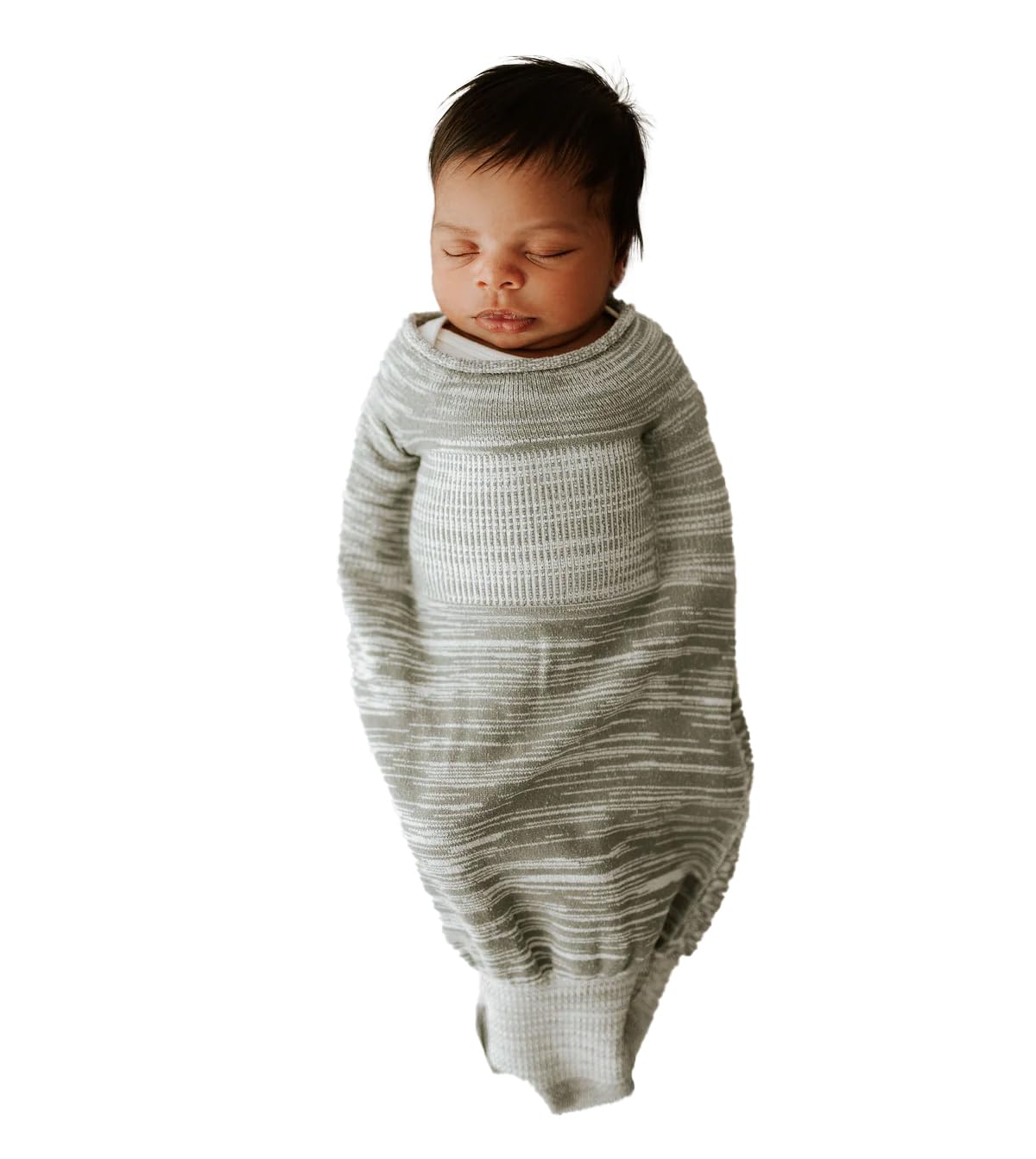 Swaddelini Saco de dormir con arrullo para bebé, fácil de usar, ayuda a los bebés a dormir más tiempo, 0-3 meses, 6-12 libras, gris