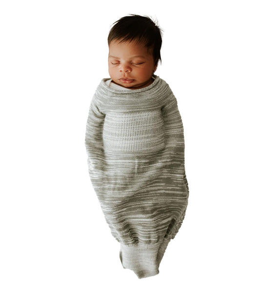 Swaddelini Saco de dormir con arrullo para bebé, fácil de usar, ayuda a los bebés a dormir más tiempo, 0-3 meses, 6-12 libras, gris