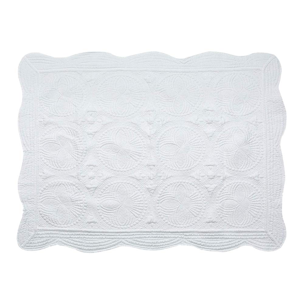 Boruiann House - Colcha Blanca para bebé, Manta de algodón en Relieve, 36 x 46 Pulgadas