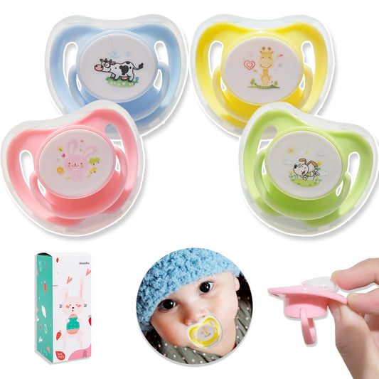 Chupón Ortodóntico Desarrolla Sentidos de tu Bebé con Tapa Protectora, Dibujos Animados, 1m+ (Verde - Perrito)