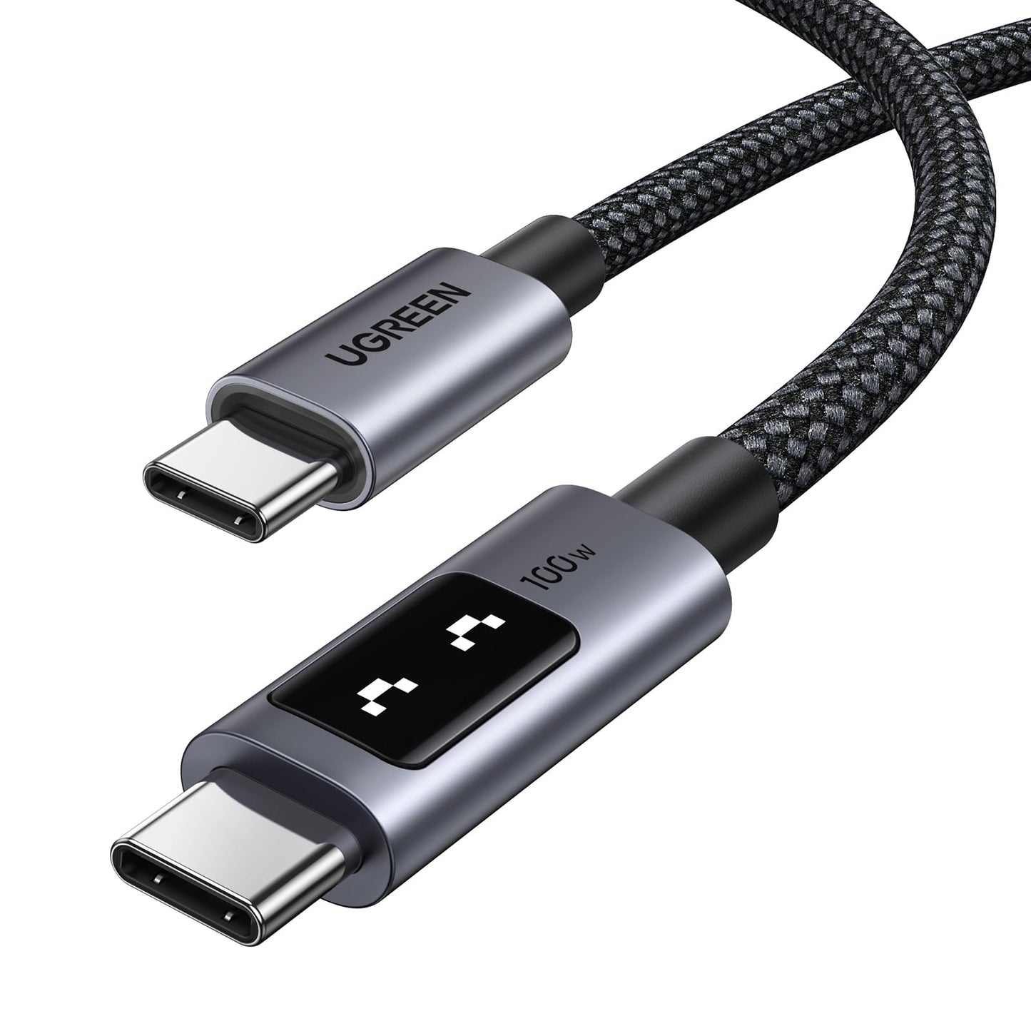 UGREEN UNO Cable USB C a USB C 100W (5A/20V) Tipo C PPS Carga Rápida PD 3.0 Pantalla Compatible con M4 MacBook Pro Air, iPad 2024, iPhone Air 17 16 15, Galaxy S25 S24 Ultra, Pixel 10 9 8, 0.5M, Negro
