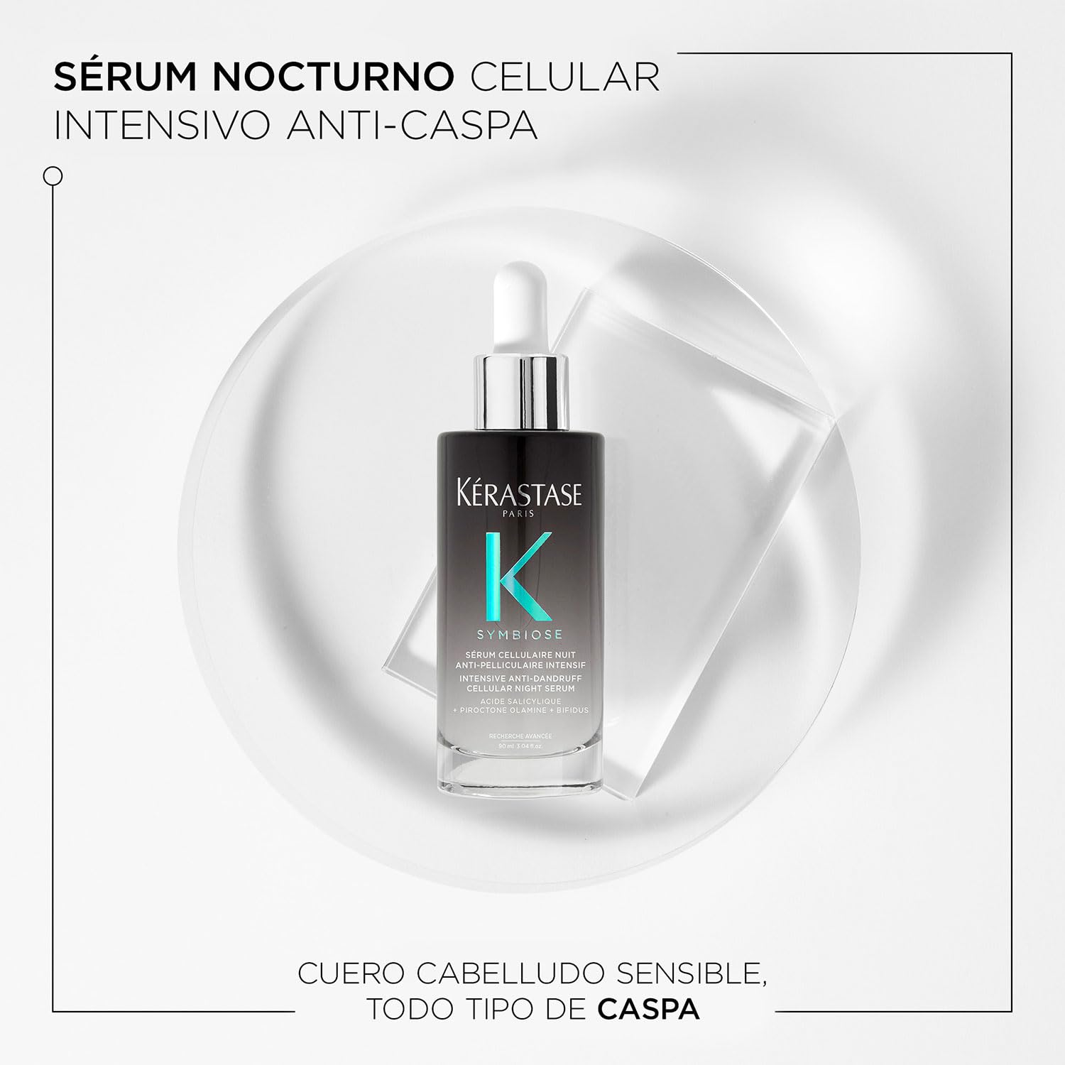 KÉRASTASE Serum Nuit Anti-Pelliculaire Intensif | Aporta confort en el cuero cabelludo y calma la irritación | Con Ácido Salicílico, Bífido y Piroctona Olamina | 90ml