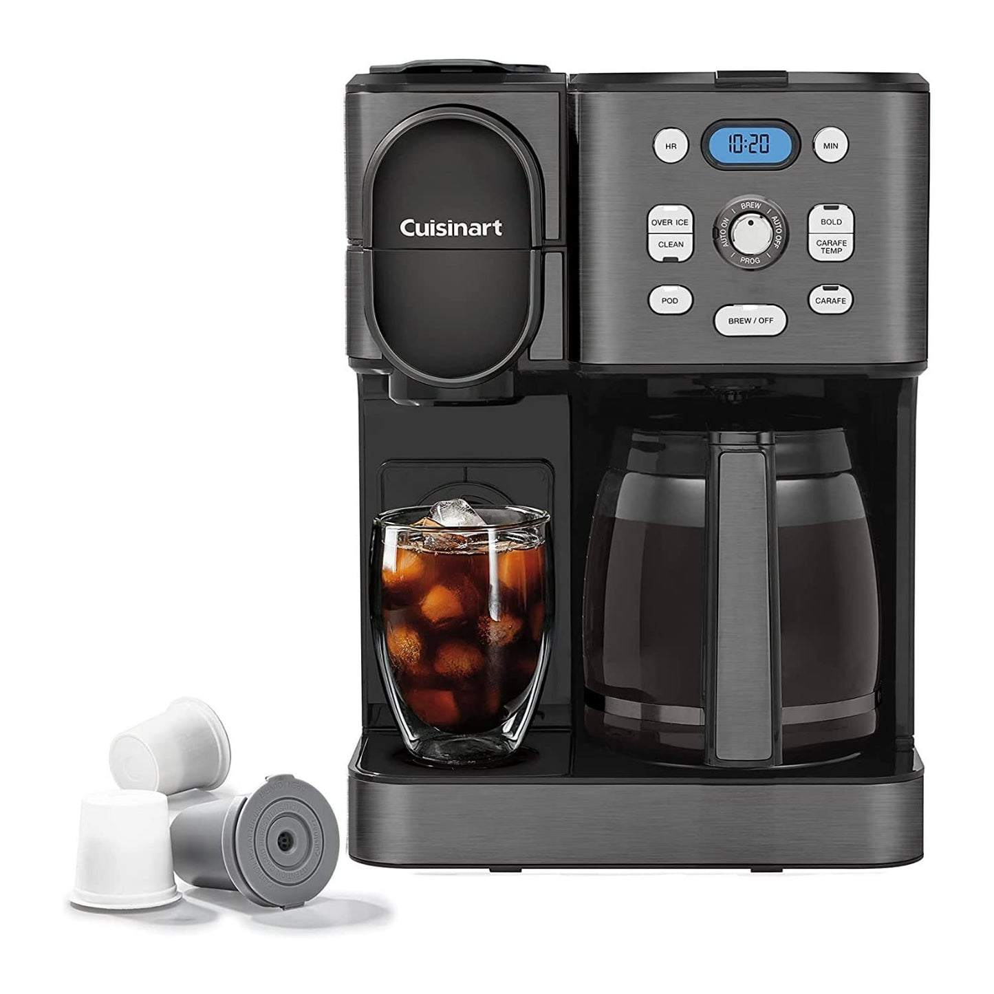 Cuisinart Cafetera combinada en acero inoxidable negro