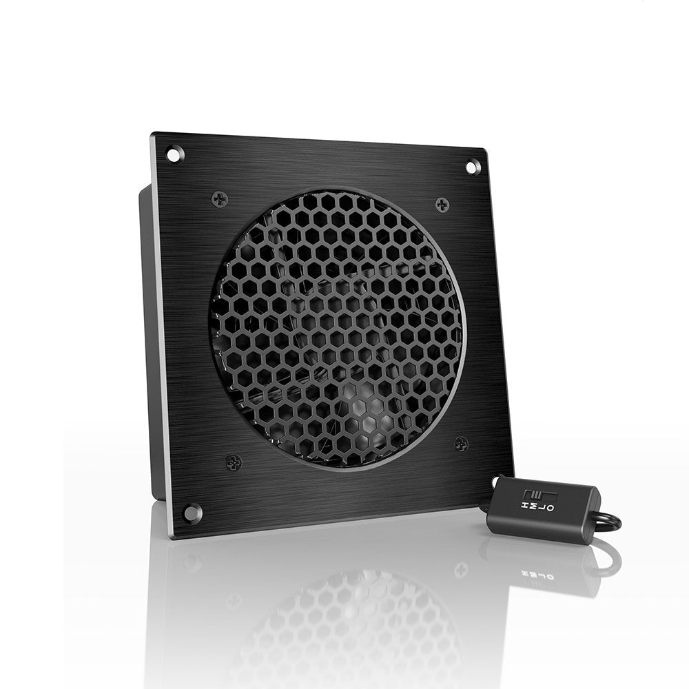 Kit de Ventilador Silencioso AC Infinity Negro Moderno para Home Theater y Amplificador AV