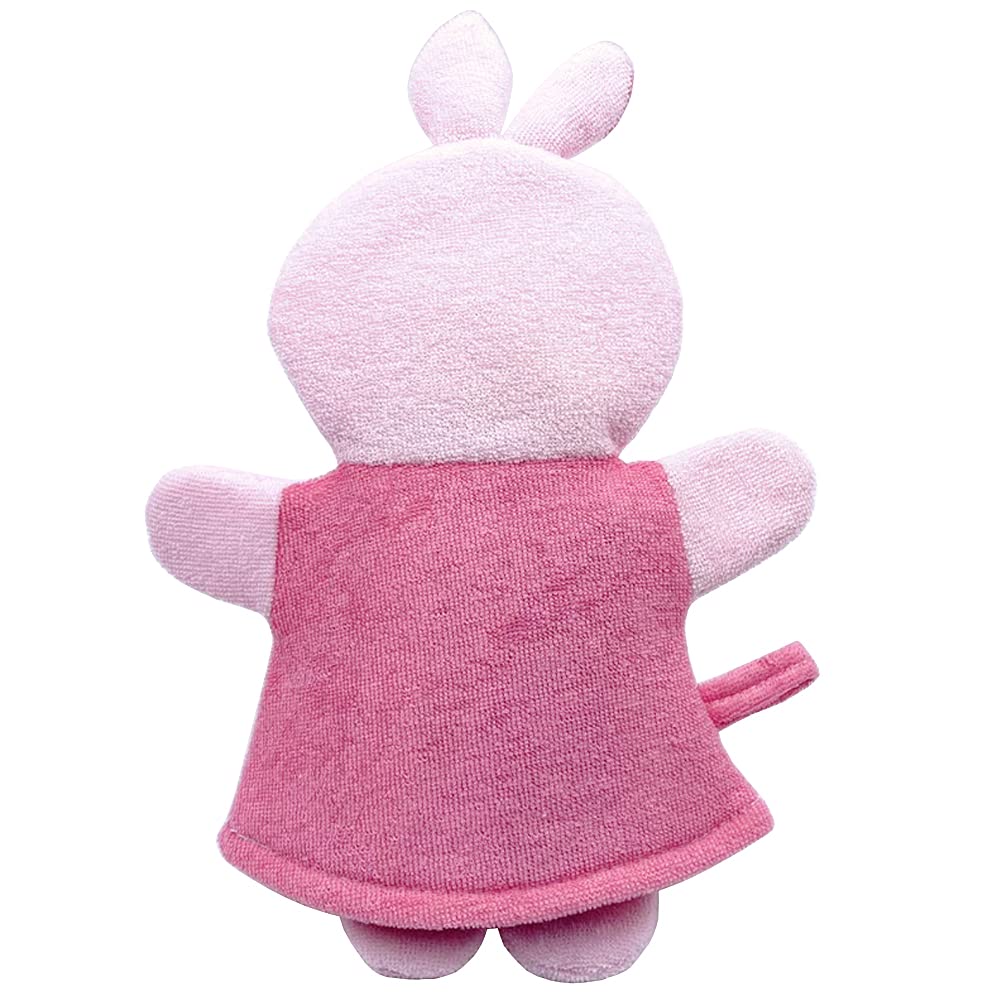 Guante de esponja de baño para niños, paquete de 5 guantes de baño con bonito animal de ducha, lufa, guantes de lavado suave, exfoliante corporal para bebé (3 piezas)