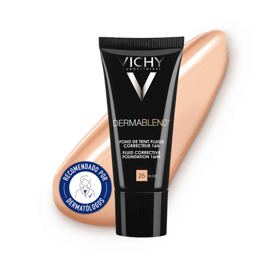 Base de Maquillaje Fluida Alta Cobertura FPS35 Vichy Dermablend T25 30ml
