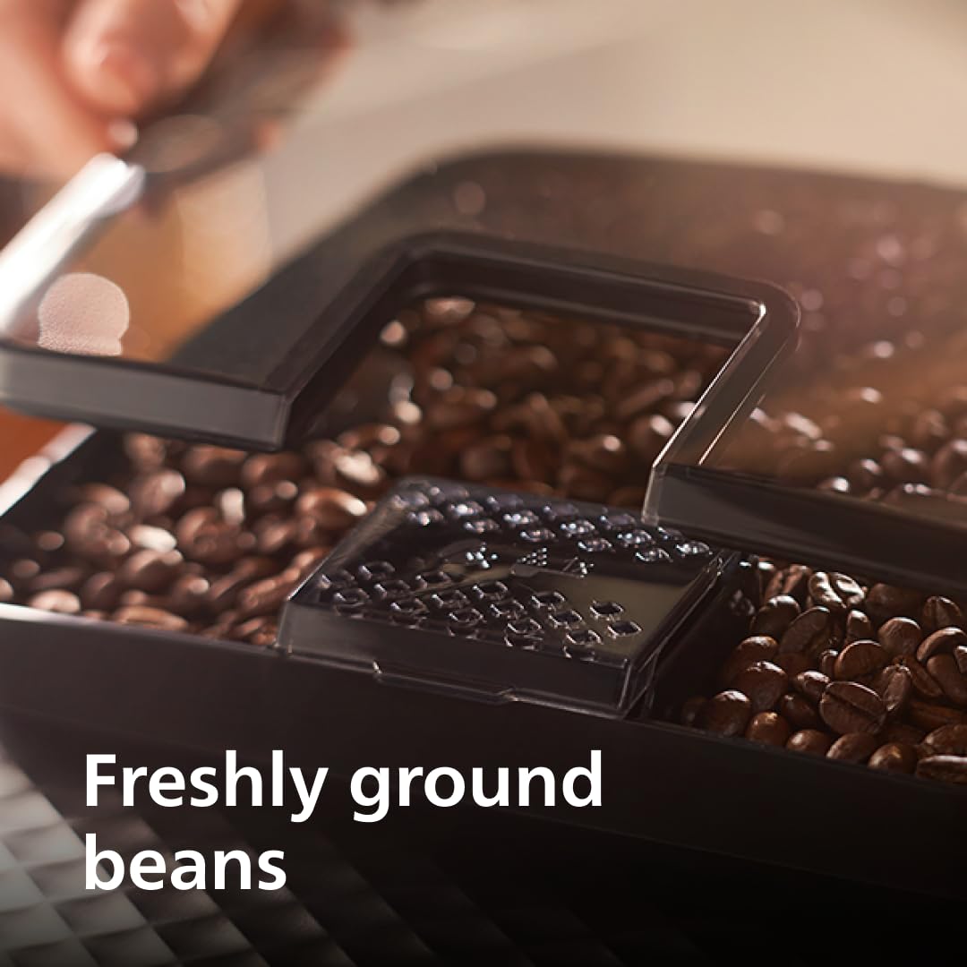Máquina de Espresso Philips Super Automática Negro con Molino Integrado Serie 1200 y Espumador de Leche