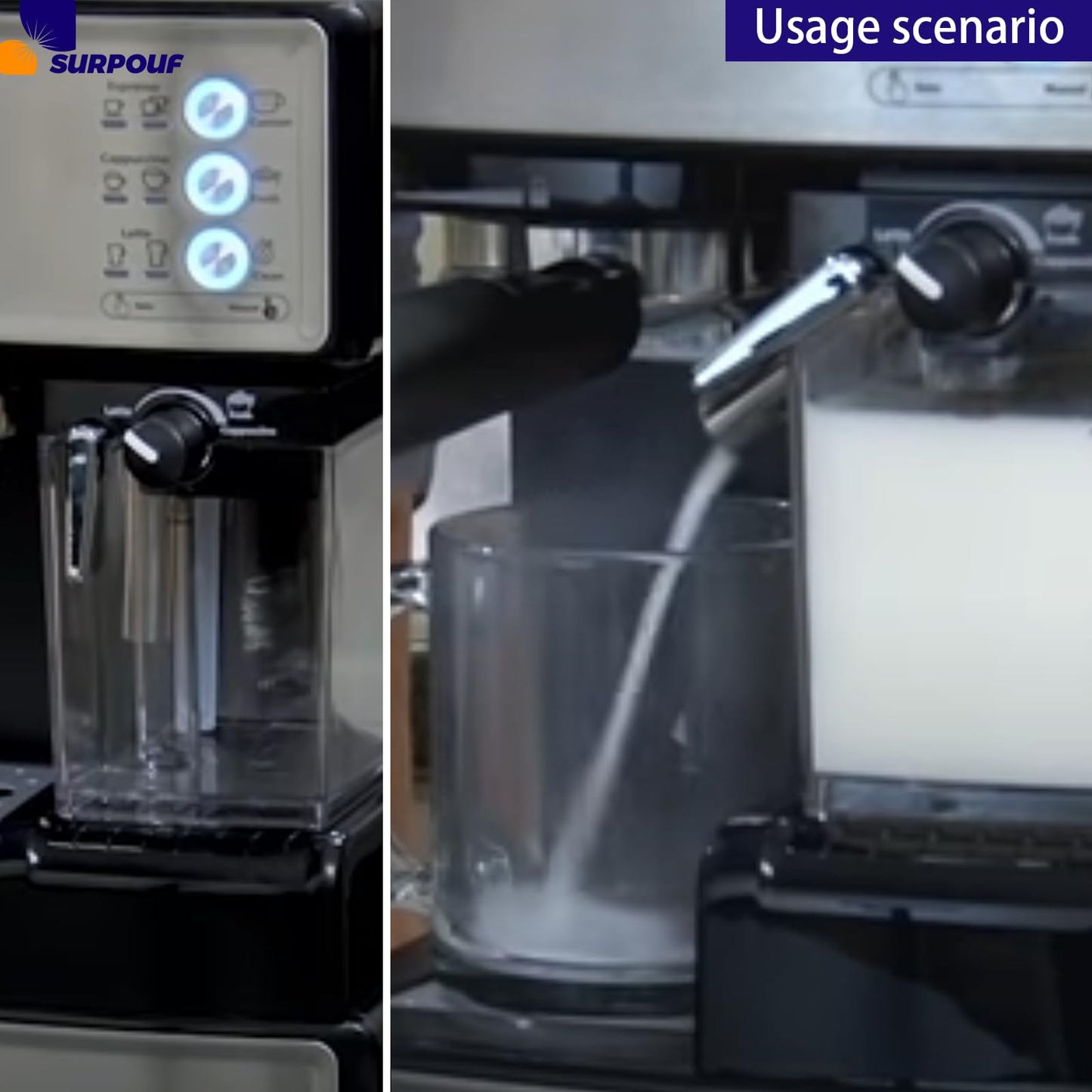 Tubo de Silicona Surpouf Compatible con Cafetera Espresso Mr.Coffee BVMC-ECMP1000