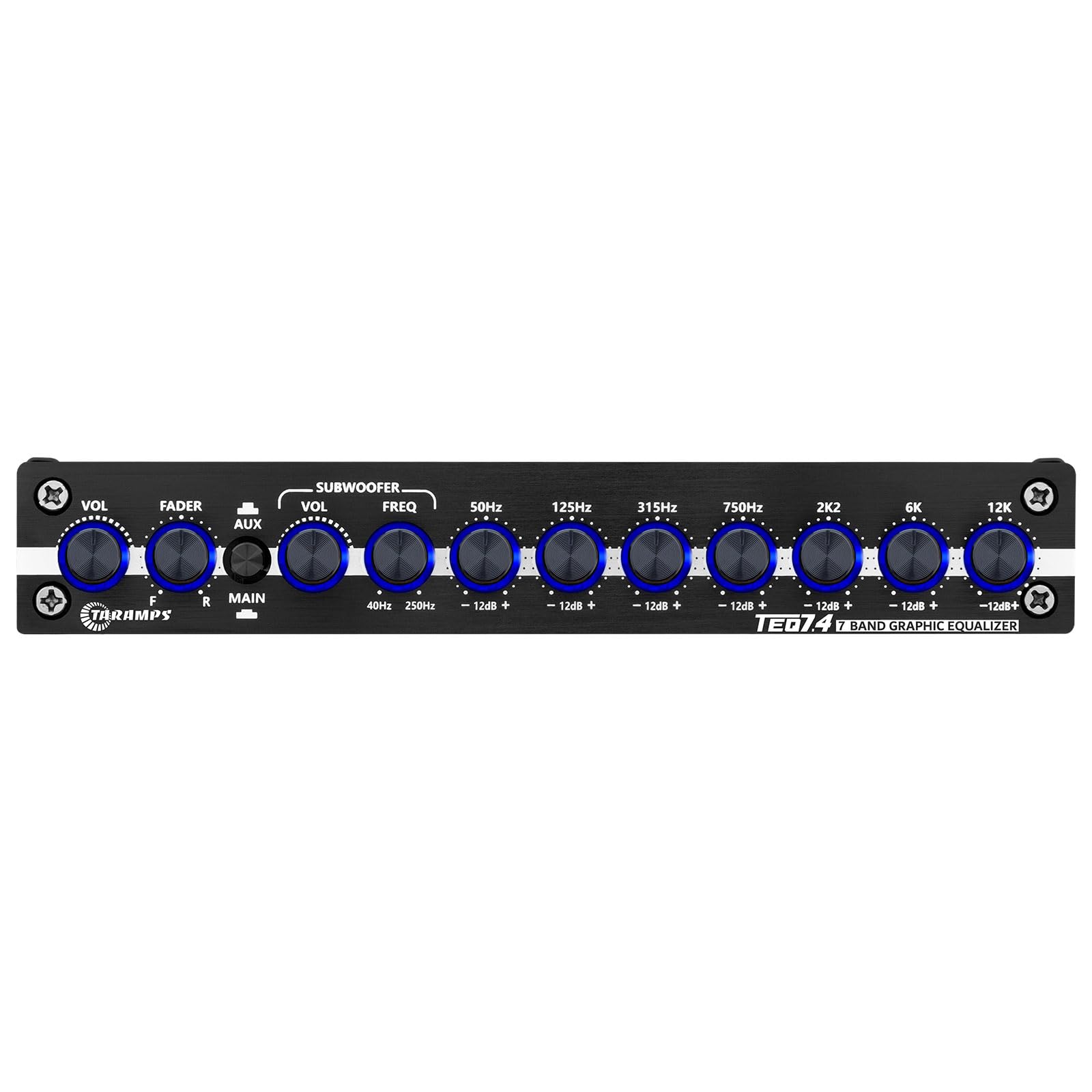 Ecualizador Gráfico de Audio para Coche Taramps TEQ 7.4 Estéreo 7 Bandas Rca Entrada Salida