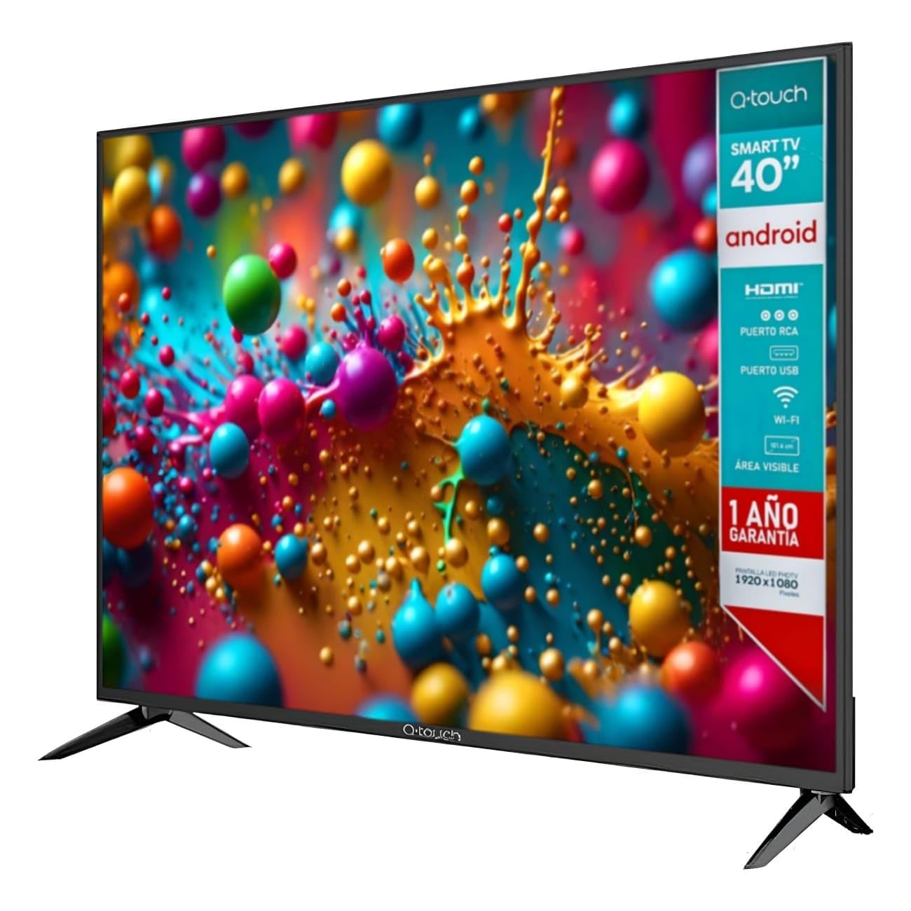 Smart TV Q-Touch 40 Pulgadas HD Android LED WiFi Netflix Youtube