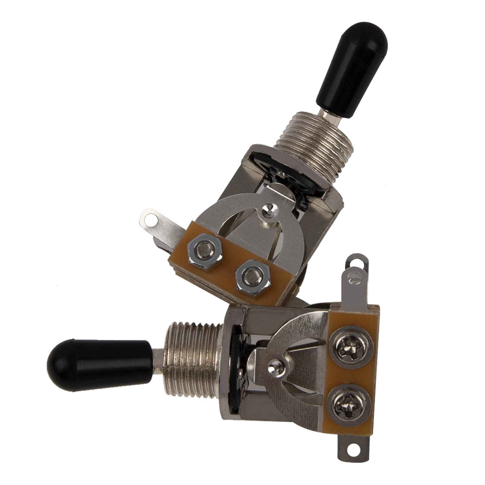 3 piezas Yootones - Interruptor de palanca para guitarra corta y recta de 3 vías compatible con guitarra eléctrica SG Epiphone Les Paul (plata)