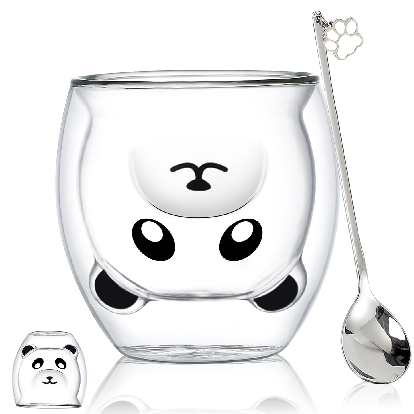 Taza de Café Linda con Aislamiento Doble de Panda