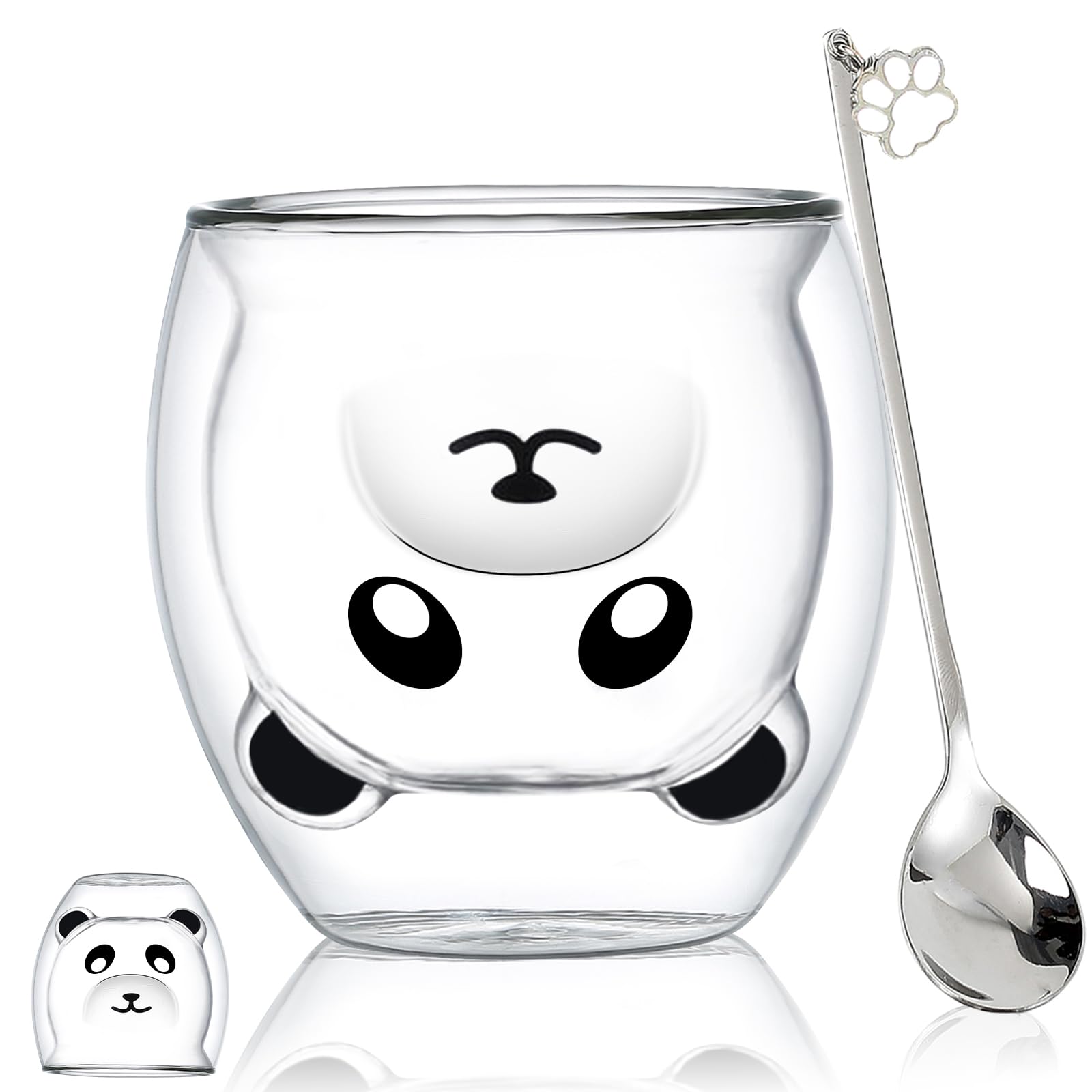 Taza de Café Linda con Aislamiento Doble de Panda