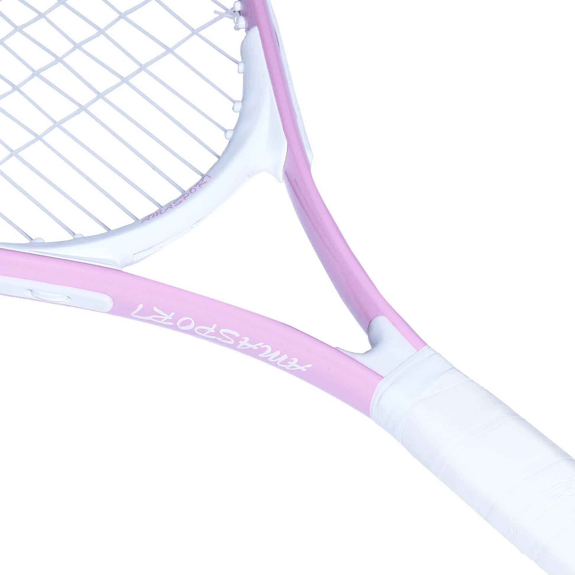 AMA SPORT - Raqueta de Tenis para niños pequeños, Kit de iniciación de 17-25 Pulgadas, para niñas, Rosa y niño, Amarillo, con Correa de Hombro de Nailon 420D
