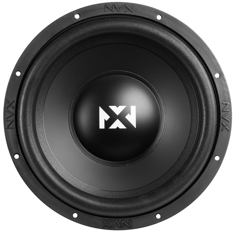 NVX NSW102 Versión 3 (NSW102v3) 1000W Pico (500W RMS) N-Series v3 10" Subwoofer Dual 2-Ohm para Automóvil de 25.4 cm