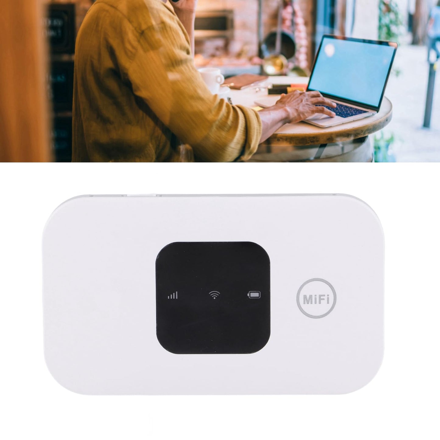H5577 Enrutador WiFi 4G LTE Portátil, Enrutador de Internet Inalámbrico 3G 4G, Punto de Acceso Móvil con Pantalla Inteligente LED, 72 H en Espera