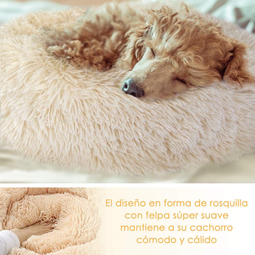 Cama de Mascota SlowTon Mediano Pequeño Felpa Súper Suave Antideslizante Impermeable para Perro y Gato