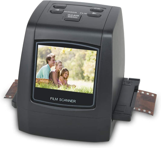 DIGITNOW Slide Scanner, 22MP All-in-1 Slide Escáner de Negativos y Diapositivas para 35 mm/110/126 Diapositivas/Negativos, Super 8 película, Memoria Integrada de 128 MB, Pantalla LCD 2.4"