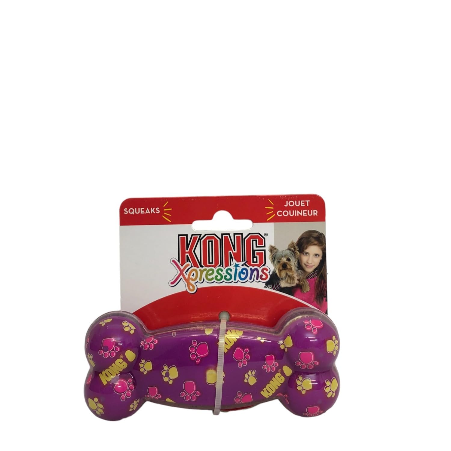 KONG Xpressions Hueso, Juguete para Perro Mediano