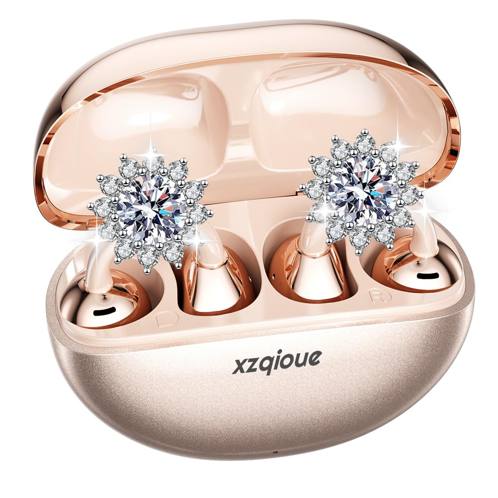 Auriculares Inalámbricos xzqioue Inspirados en la Joyería Rosados para Mujer