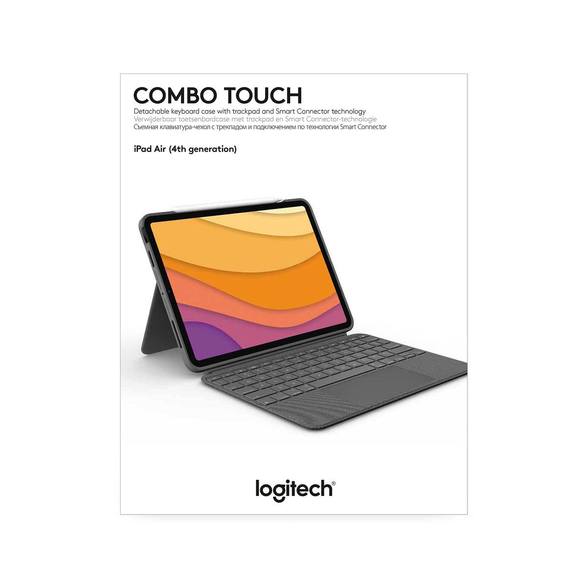 Funda con Teclado Retroiluminado Logitech Grafito Combo Touch iPad Air 4ta y 5ta Gen