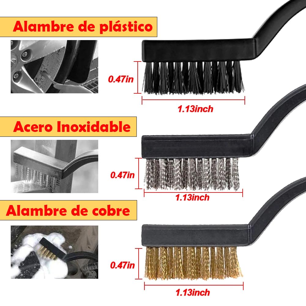 Kit de Cepillo Vmingo Gris para Detallar Cuidado de Auto con 27 Piezas