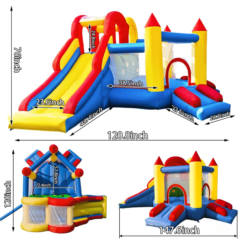 Casa Inflable Umbalir para Niños de 3 a 8 Años Multicolor Segura para Interiores y Exteriores