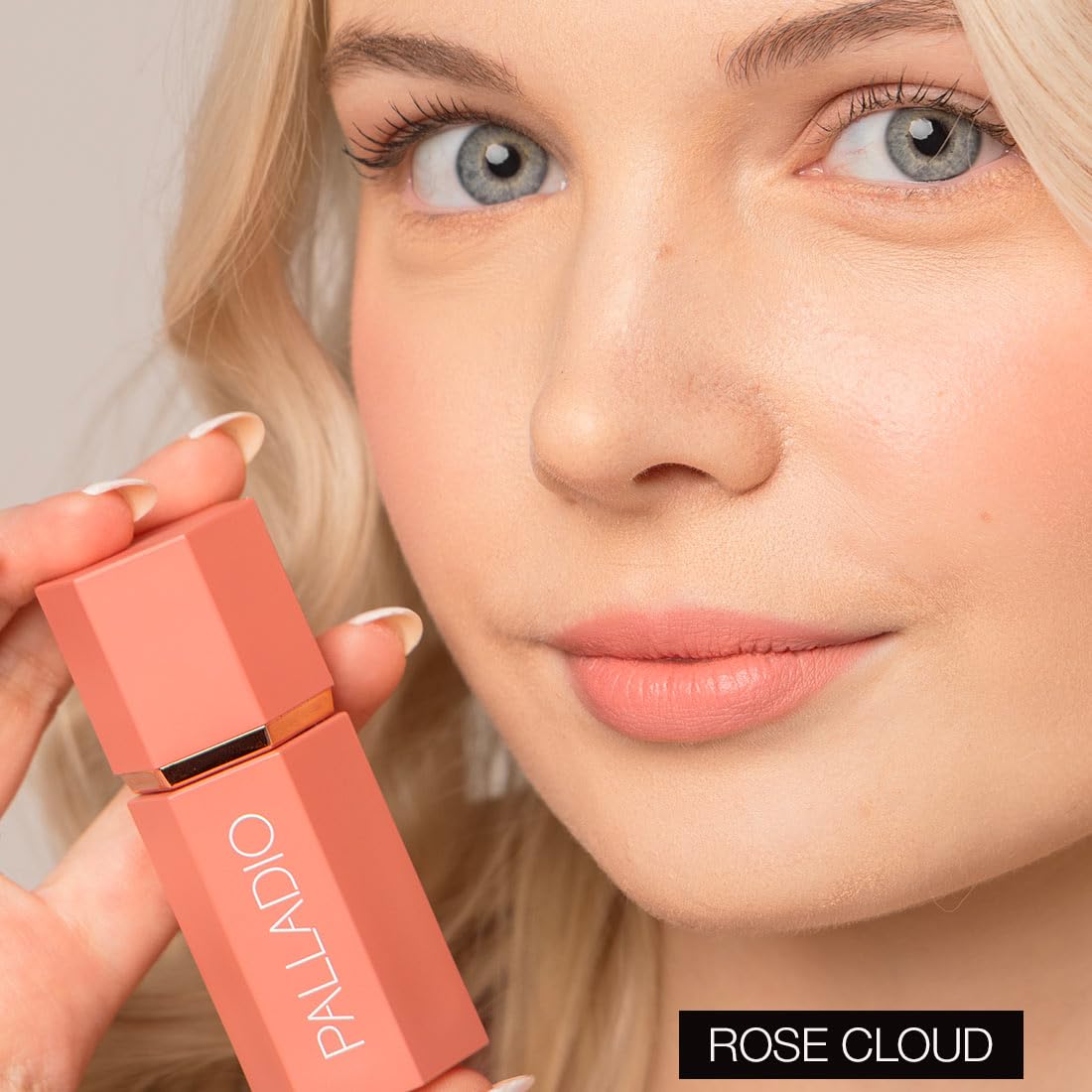 Palladio Rubor Líquido para Mejillas y Labios 2 en 1 Maquillaje, Rubor Facial, Fórmula Liviana en Crema, Resistente a Manchas, Rubor Pigmentado de Larga Duración, Acabado Radiante, Rose Cloud