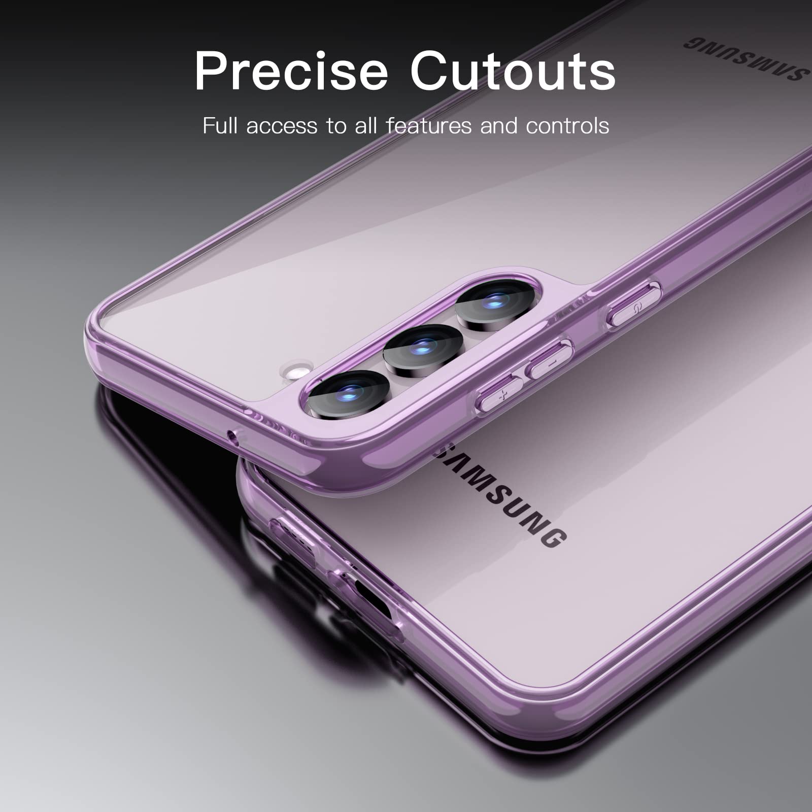 JETech Funda para Samsung Galaxy S23+ / S23 Plus 5G 6.6 Pulgadas, Anti-Amarillo Antigolpes Protectora Carcasa, Antiarañazos PC Duro Respaldo (Púrpura)