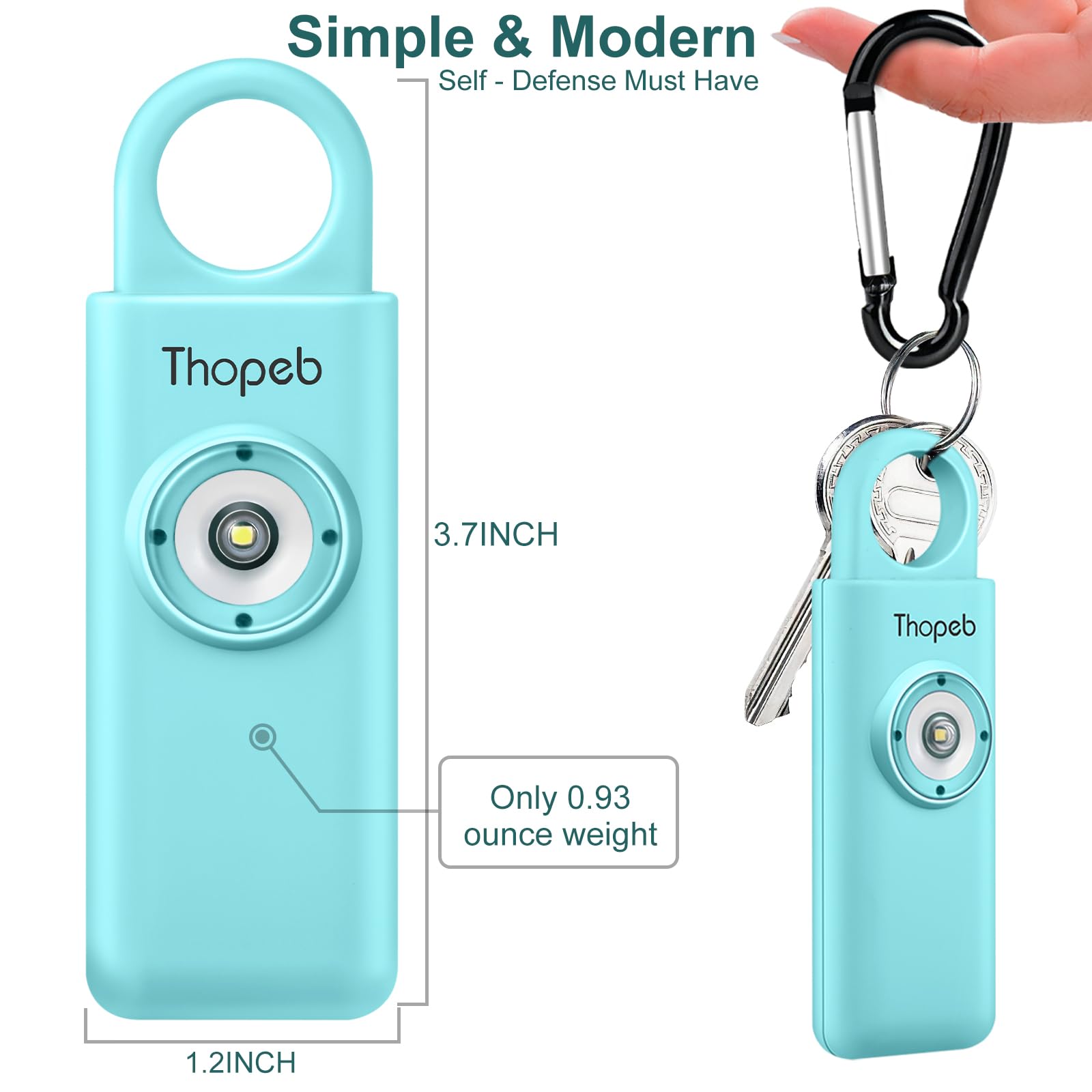 La alarma de seguridad personal original para mujeres por mujeres, sonido de sirena fuerte, luz LED estroboscópica SOS, sé seguro con alarma personal, llavero de autodefensa para universidades