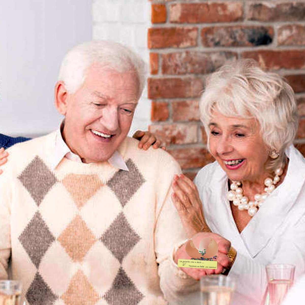 Anuncios de Embarazo 1DFAUL Sorpresa Divertidos con Huevo para Abuelos, Futuro Papá o Amigos